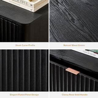 Brooklyn Nightstand, Black Oak