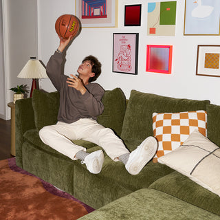 Macy Washable Slipcover Only (Pit-sectional), Keystone Gray Chenille