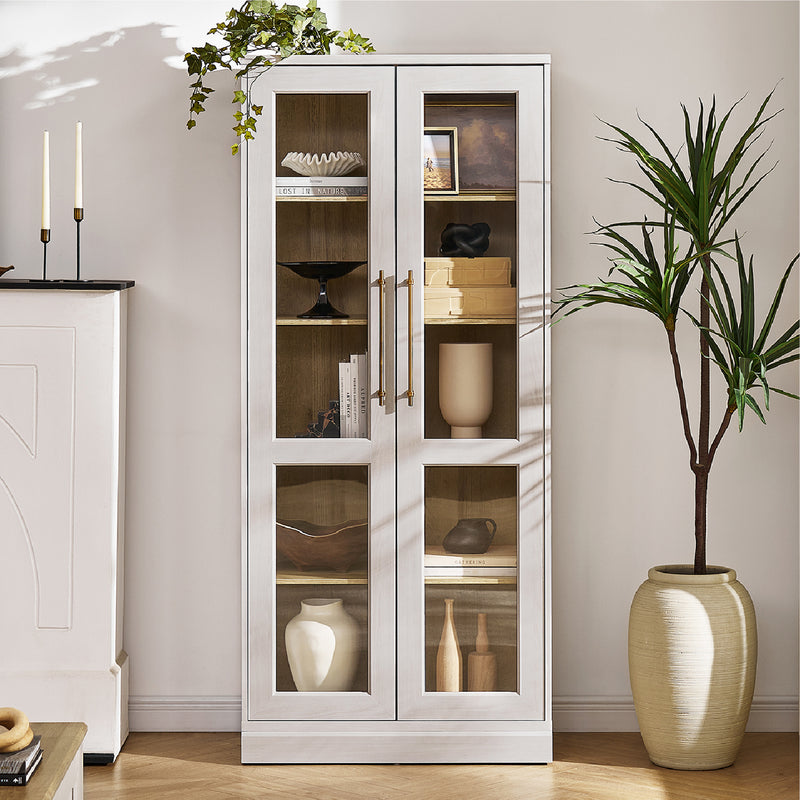 Blake Tall Acrylic Display Cabinet Angular