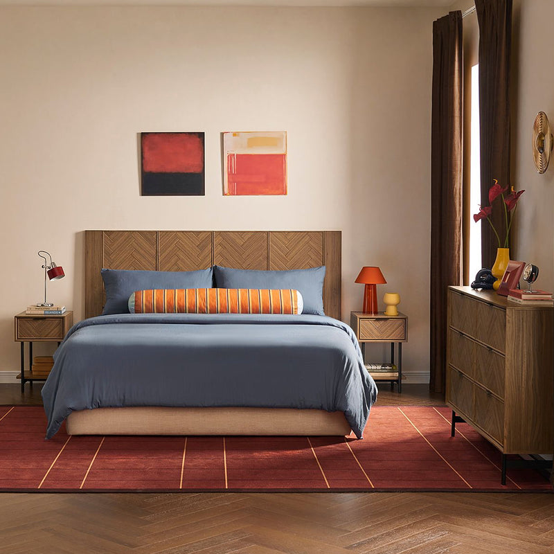 Axis 4-Piece Bedroom Set (Headboard, Nightstands, 6-Drawer Dresser)