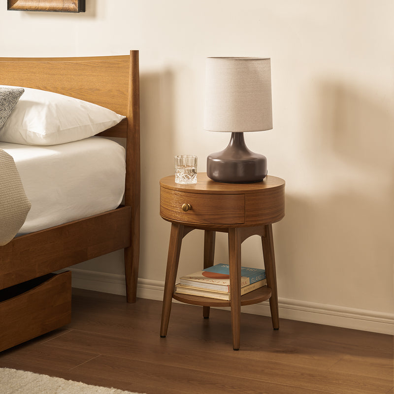 Retrovie Mid-Century Modern Round Side Table
