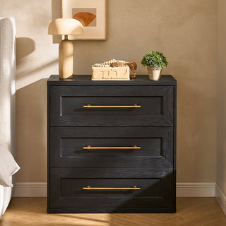 Blake 3 Drawer Dresser, Black Oak Single - lifestyle