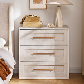 Blake 3 Drawer Dresser, White Oak Single - lifestyle