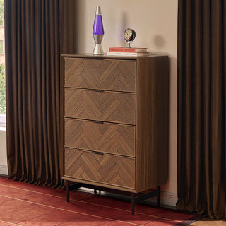 Axis Herringbone 4-Drawer Dresser