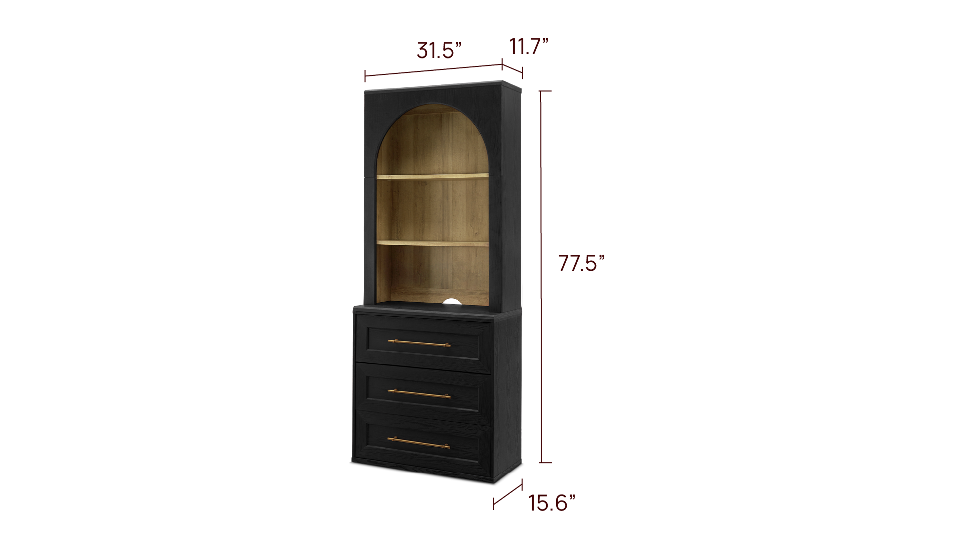 Blake 3 Drawer Dresser with Hutch
