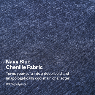 Macy Washable Slipcover Only (5 Seats), Navy Blue Chenille