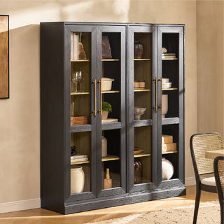 Blake Tall Acrylic Display Cabinet Angular