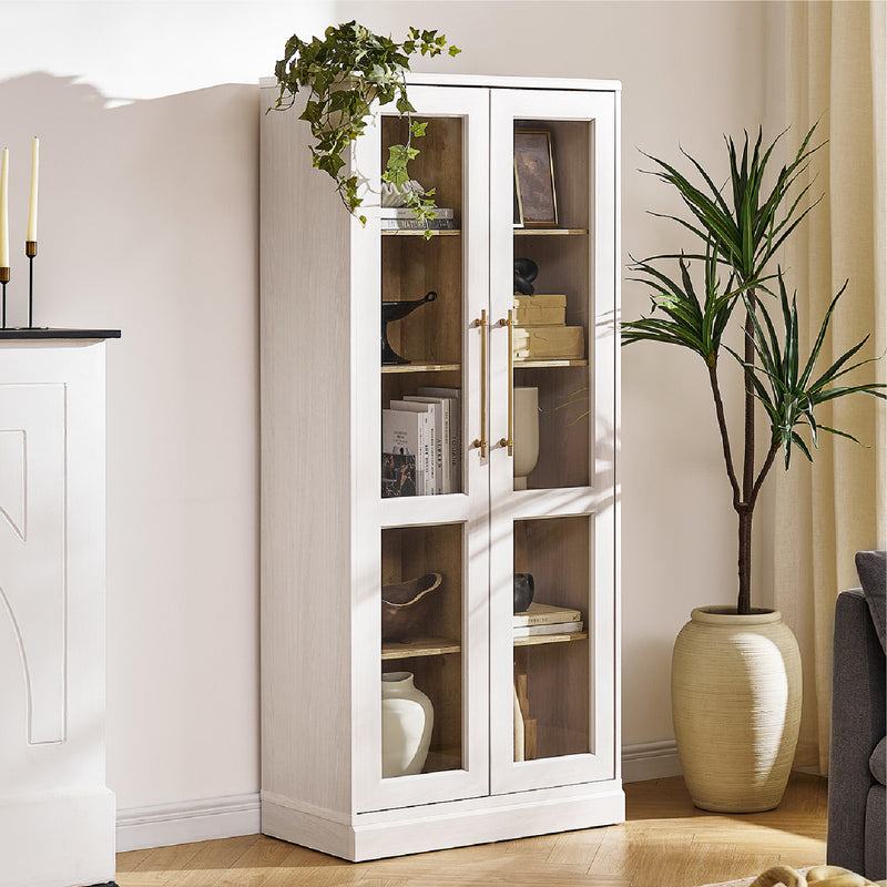 Blake Tall Acrylic Display Cabinet Angular