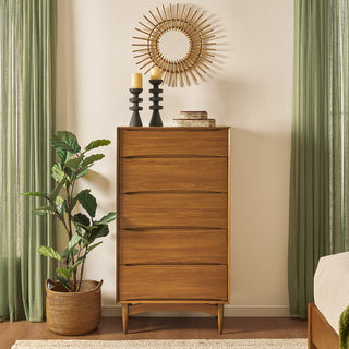 Retrovie Mid-Century Modern 5-Drawer Dresser