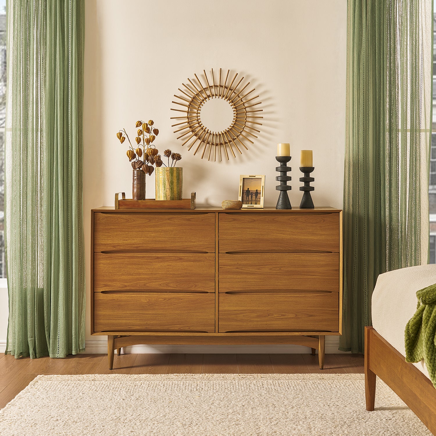 modern 6 drawer dresser Retrovie Mid-Century Modern 6-Drawer Dresser – Mopio