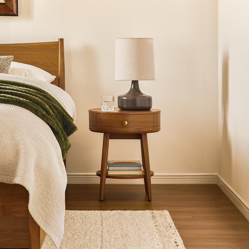 Retrovie Mid-Century Modern Round Side Table