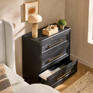 Blake 3 Drawer Dresser, Black Oak Single - lifestyle