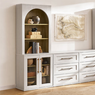 Blake Modular Storage Cabinet with Hutch Acrylic