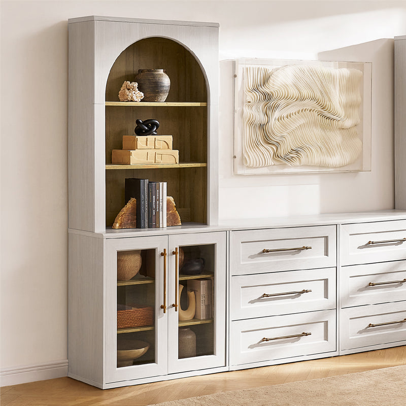Blake Modular Storage Cabinet with Hutch Acrylic