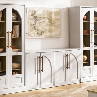 Blake Modular Storage Cabinet Arched, White Oak Single - detail