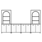 Cabinet Bookcases with Cabinets for TVs up to 85"