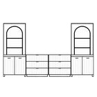 Cabinet Bookcases with Dressers for TVs up to 85"