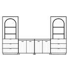 Dresser Bookcases with Cabinets for TVs up to 85"