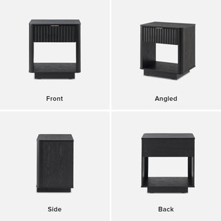 Brooklyn Nightstand, Black Oak