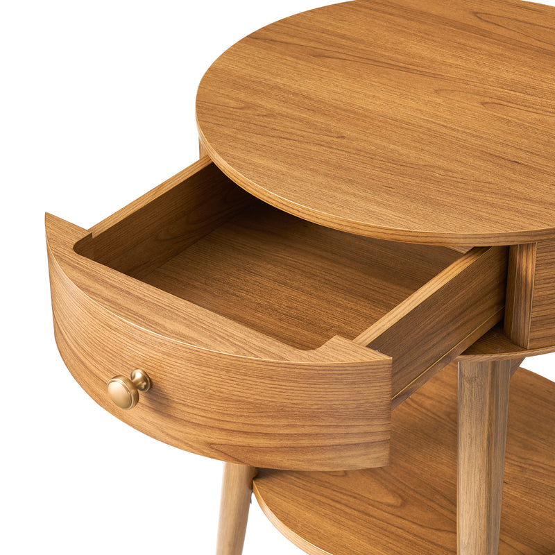 Retrovie Mid-Century Modern Round Side Table