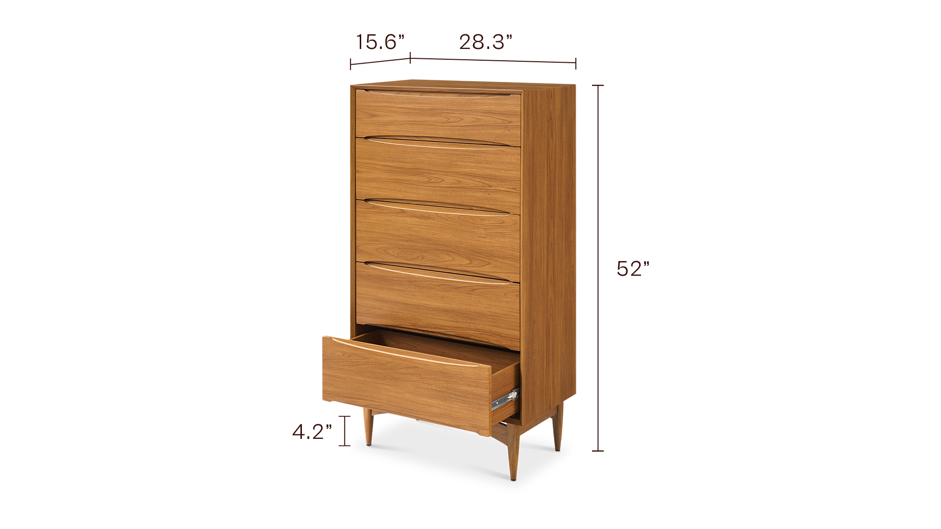 Retrovie 5-Drawer Dresser