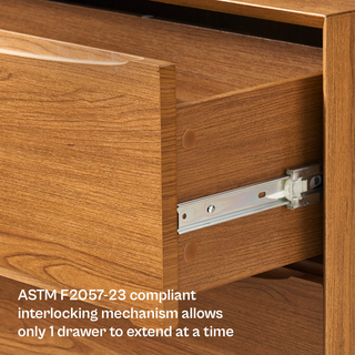 Retrovie Mid-Century Modern 3-Drawer Dresser