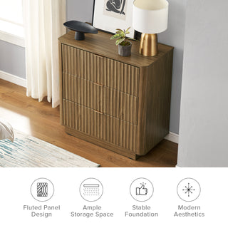 Brooklyn 3-Drawer Dresser, Natural Walnut