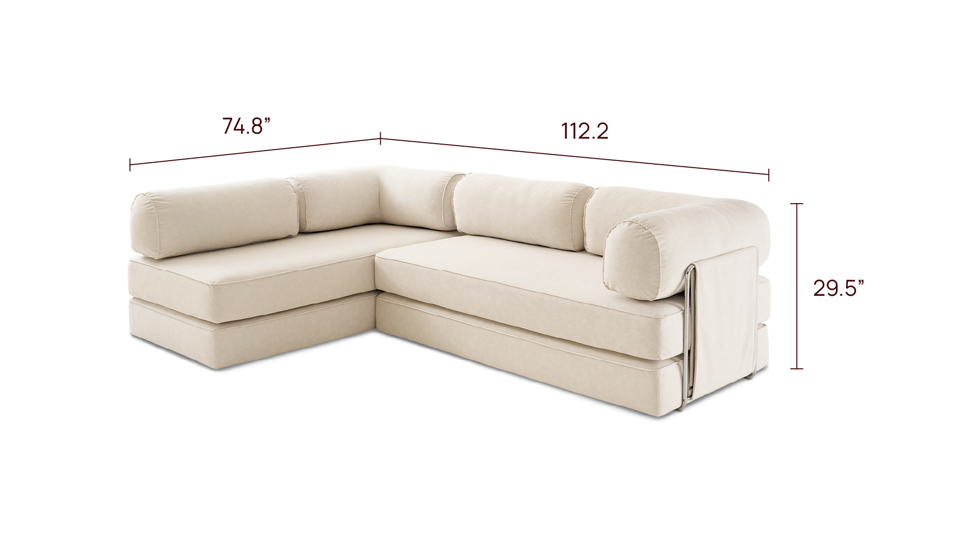 JelliCouch L-Shape Sectional, Corner Open