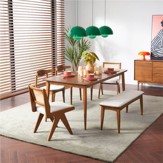 Retrovie Mid-Century Modern 47" Dining Bench