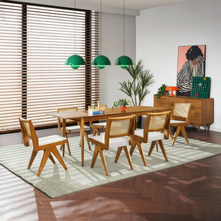 Retrovie Mid-Century Modern 63"-79" Extendable Dining Table