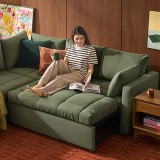 SleepStash 2 Seater Armless Pull-Out Sleeper