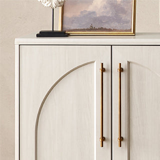 Blake Modular Storage Cabinet with Hutch Arched, White Oak - detail