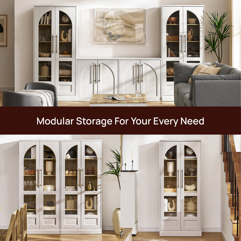 Blake Tall Acrylic Display Cabinet Arched