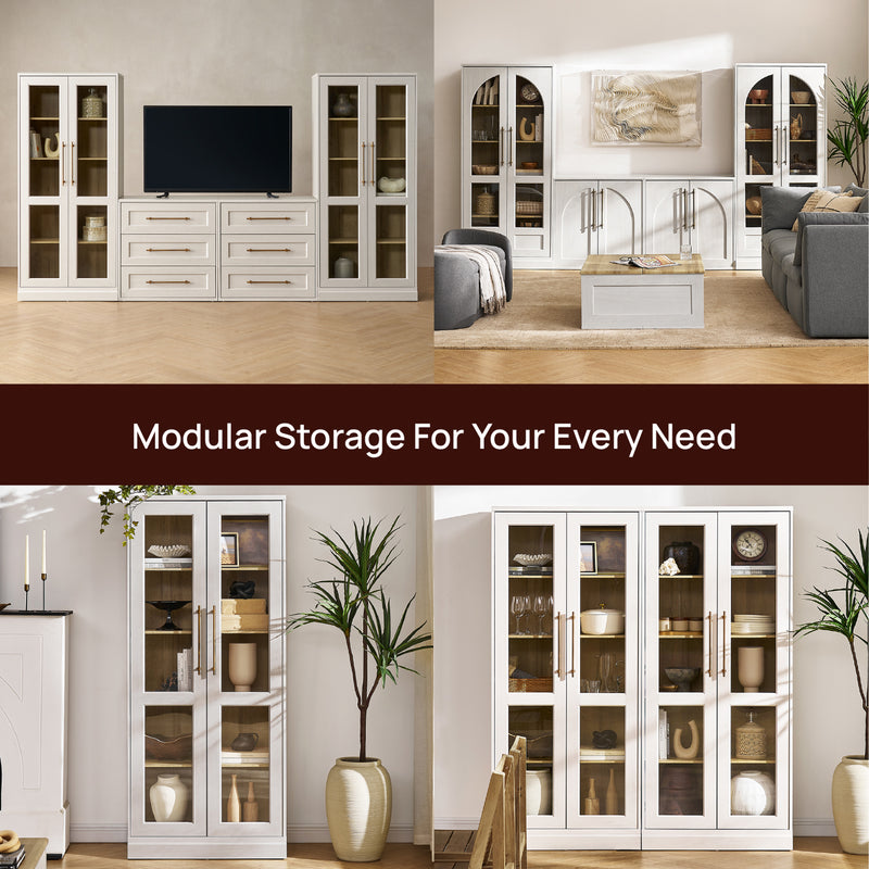 Blake Tall Acrylic Display Cabinet Angular