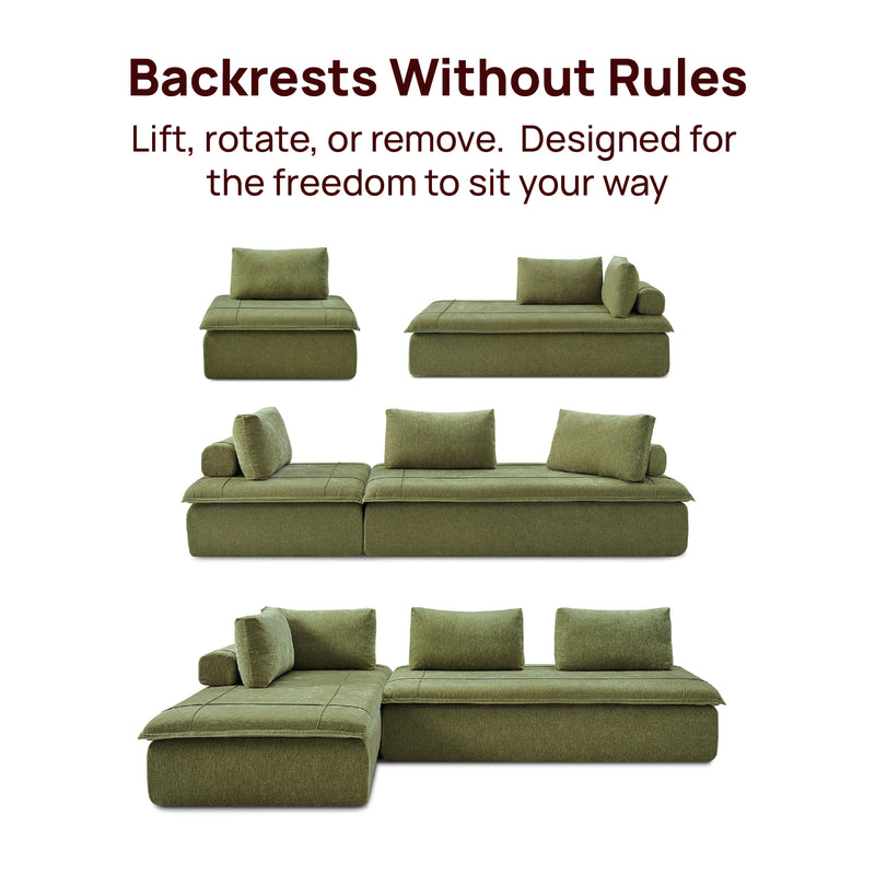 Pooof Block Modular Sofa, L-Shaped