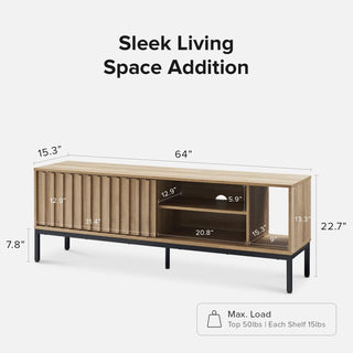 Norwin 64" TV Stand + 2-Door Cabinet Set