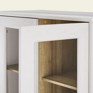 Blake Tall Acrylic Display Cabinet Angular, White Oak Set of 2 - detail