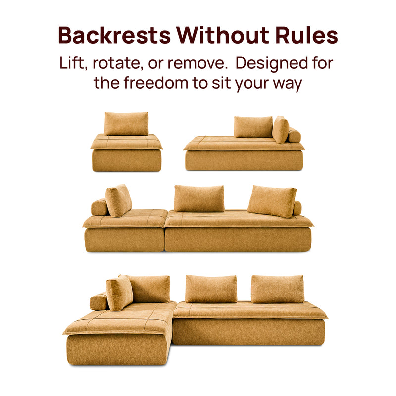 Pooof Block Modular Sofa, 3 Seater