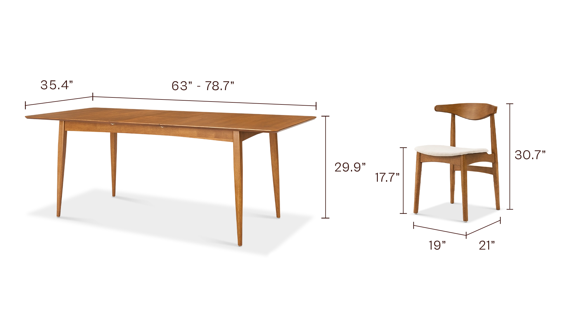 Retrovie 6S Dining Set - extendable