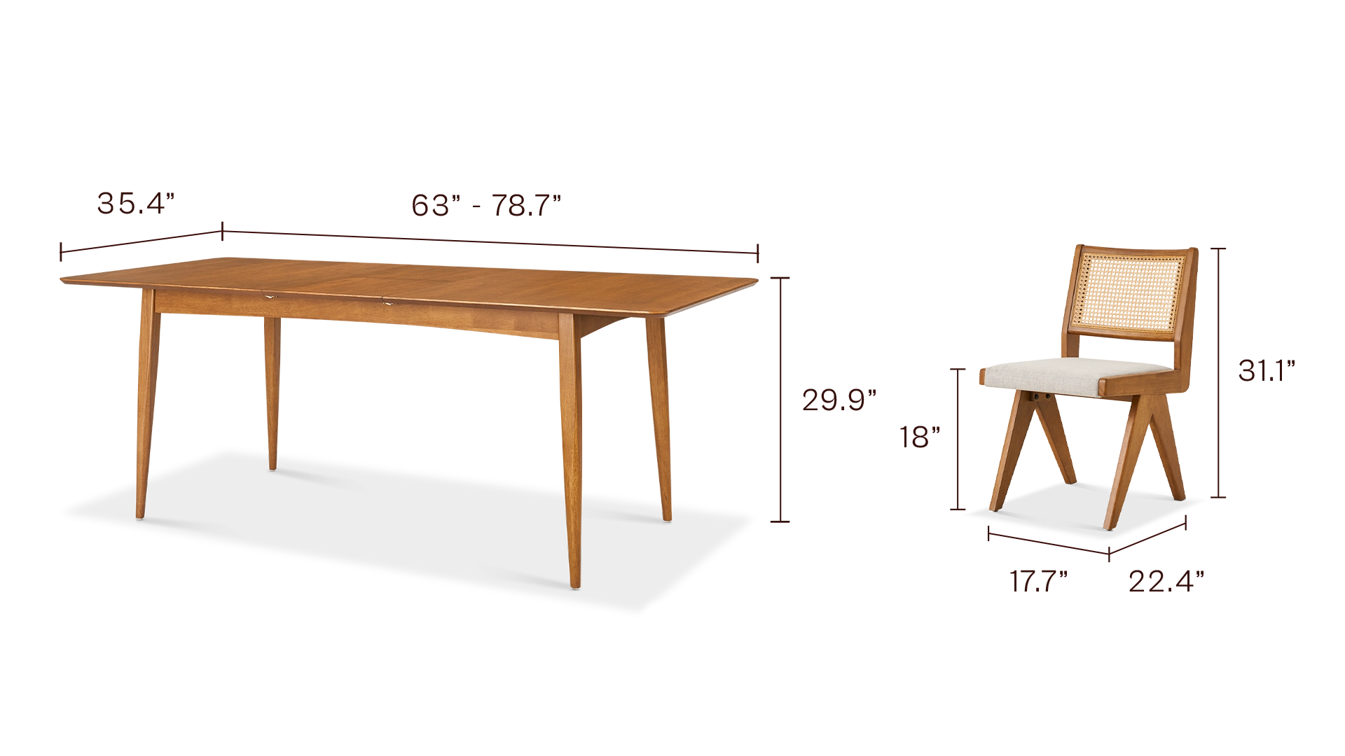 Weava 6S Dining Set - extendable