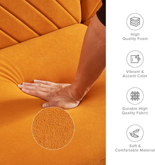 Chloe Futon Sofa Bed, Apricot Velvet