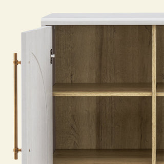 Blake Modular Storage Cabinet Arched, White Oak Single - ample storage