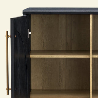 Blake Modular Storage Cabinet Arched, Black Oak Single - ample storage
