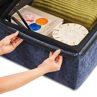 Macy Washable Slipcover Only (5 Seats), Navy Blue Chenille