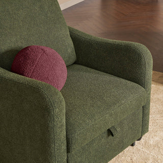 Sophie Sleeper Armchair bed extension, Kelp Green Bouclé