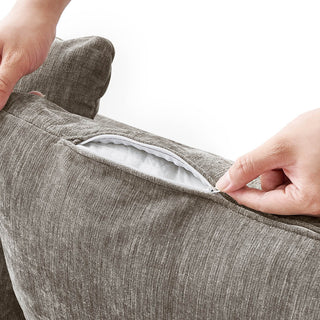 Macy Pit-sectional Sofa, Keystone Gray Chenille