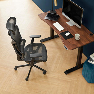 Sterling Standing Desk (Natural) + Lucas Ergonomic Mesh Office Chair