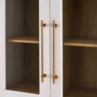 Blake Modular Storage Cabinet Acrylic, White Oak Single - ample storage