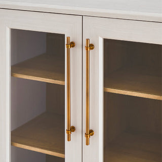 Blake Modular Storage Cabinet with Hutch Acrylic, White Oak - storage