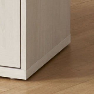 Blake Modular Storage Cabinet Arched, White Oak Set of 2 - heavy base